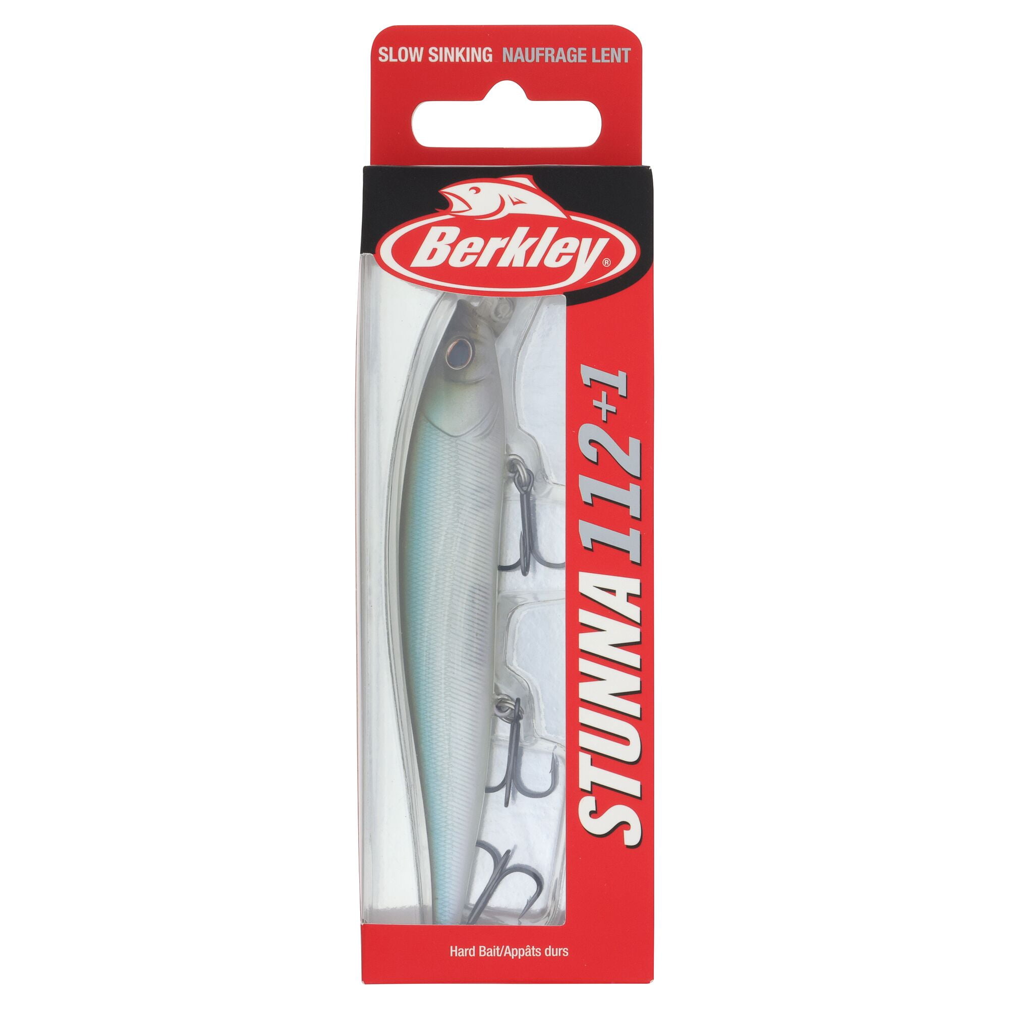 Berkley Stunna, 4.4 in, Jerkbaits, Stealth Minnow (1 Count)
