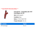 thumbnail image 2 of Fuel Injector - Compatible with 1997 Ford Ranger 4.0L V6, 2 of 2