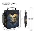 thumbnail image 5 of ALAZA Two Human Skeleton Lunch Box Insulated Lunch Bag Reusable Thermal Cooler Tote School Picnic, 5 of 6