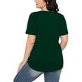 thumbnail image 4 of Women’s Short Sleeve Pleated T Shirts Dressy Casual Neck Summer Tops Blouses, 4 of 8