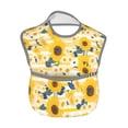 thumbnail image 2 of Susaid Striped Sunflower Daisy Print Bibs for Babies Toddlers Adjustable Waterproof Free Soft Durable Bibs for eating with Large Pocket Food Catcher, 2 of 8