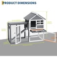 thumbnail image 2 of Bingirl 2 - Tier Weatherproof Rabbit and Chicken House with Non - Slip Ramp, 4 Access Doors, and Pull - Out Tray for Rabbits, Guinea Pigs, and Ferrets (Indoor/Outdoor Use), 2 of 7