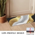 thumbnail image 3 of Black Marble Gold Line Pattern Door Rugs,Washable Non Slip Door Mats Indoor,Decorative Door Mats,Entry Mat Indoor for Entrance,Bedroom,Kitchen,Bathroom,16"x47", 3 of 6