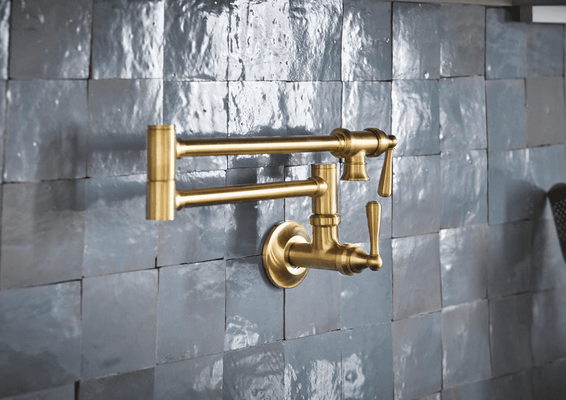Moen S664Bg Brushed Gold Two-Handle Kitchen Faucet
