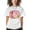 White, variant on Women's Graphic T-Shirt Black 2XL Women's Tops Fun Fact: I Don't Care Crew Neck Short Sleeve Shirts for Women