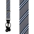 thumbnail image 2 of SuspenderStore Dressy Multi-Stripe Suspenders - Convertible End Button & Clip - 5 Colors, 2 of 4