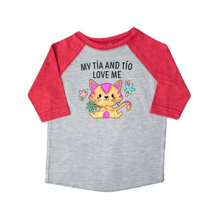 

Inktastic My Tía and Tío Love Me with Cute Kitten and Flowers Gift Toddler Boy or Toddler Girl T-Shirt