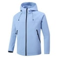 thumbnail image 3 of Tiijoy Women's Hooded Windbreaker Jacket Full-Zip Solid Casual Relaxed Fit Jacket Outerwear, 3 of 3