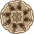thumbnail image 1 of Ahgly Company Machine Washable Indoor Round Transitional Saddle Brown Area Rugs, 5' Round, 1 of 7