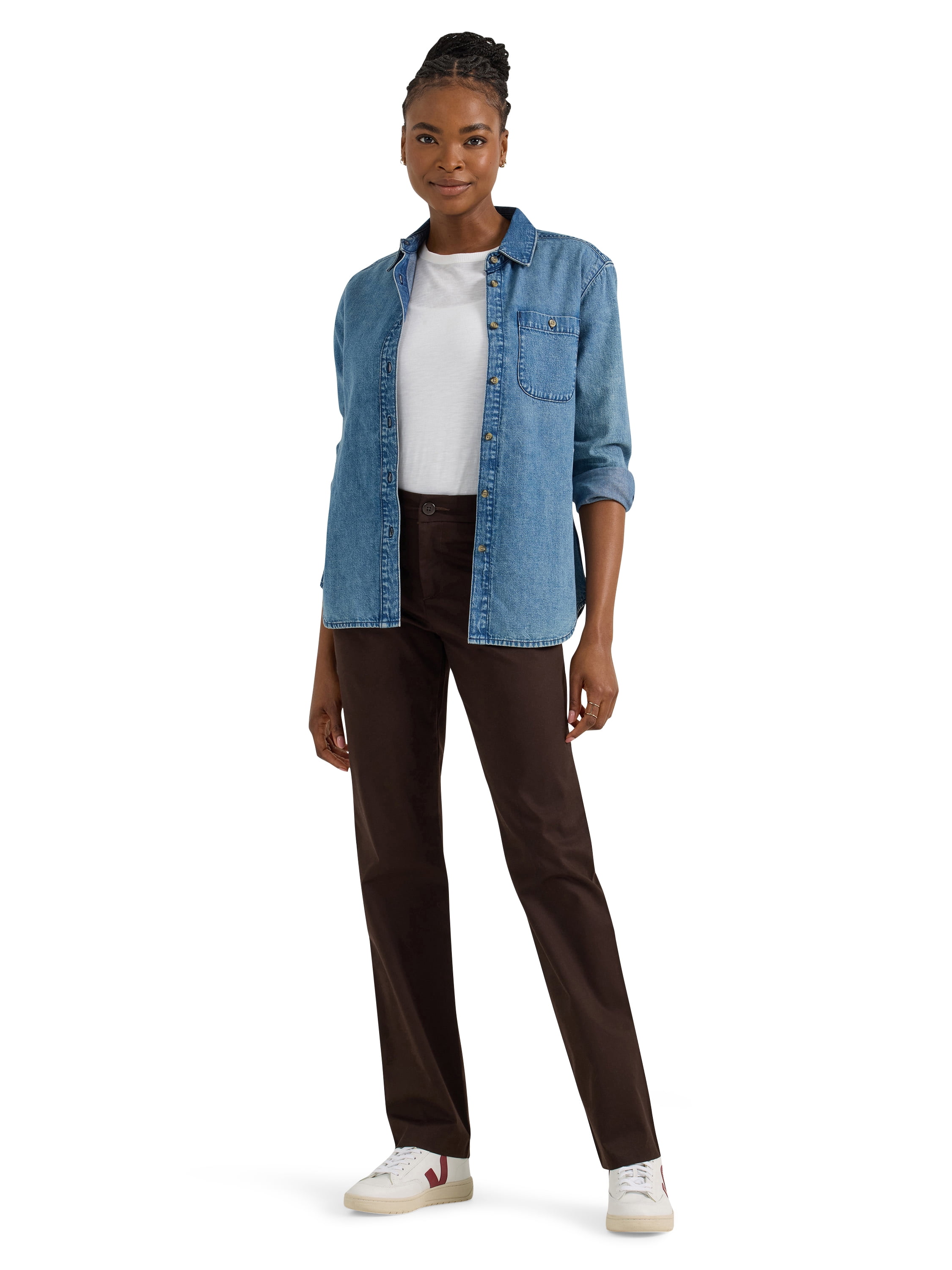 Lee Women’s Straight Leg Wrinkle Resist Stretch Pant