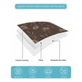 thumbnail image 5 of Brown Floral Queen Size Down Alternative Comforter, Lightweight Comforter Quilt Bedding Set with Pillow Shams Vintage Spring Botanical Flowers All Seasons Bed Comforter Duvet Insert 90"x96", 5 of 7