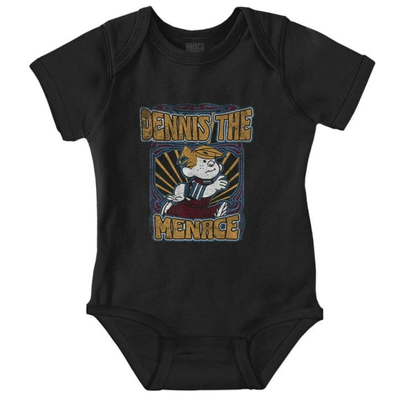 Dennis The Menace Cartoon Hippie Romper Boys or Girls Infant Baby Brisco Brands NB