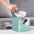thumbnail image 6 of Sikiie French Bulldog Taking a Bath Leather Tissue Box Cover Square, tissue box holder, Tissue Box with Bottom Belt-5.2”x5.2”x5.2”, 6 of 7