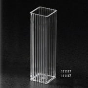Globe Scientific 112137 Polystyrene Cuvette, 2 Clear Sides, Micro, 1.5ml Capacity (Case of 500)