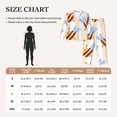 thumbnail image 4 of KLL A Bee Print Women's Long Sleeve Pajamas with Pants Sleepwear Loungewear 2 Set-Small, 4 of 8