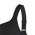 thumbnail image 3 of Soft Cup Wireless Bra Womens Smoothing Adjustable Wide Strap V-Neck Shaping Support Brassiere Black Ladies Push-Up Bra L, 3 of 4