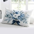 thumbnail image 5 of Blue Spring Floral Throw Pillow Cover 24 x 36 Inch Decorative Pillow Cover Watercolor Summer Flowers Lumbar Pillowcase Seasonal Rectangle Cushion Case for Couch Sofa Bed Living Room, 5 of 7