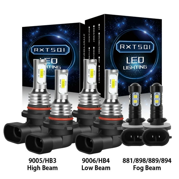 For Freightliner Coronado 2013-2018 Combo 9005 9006 881 LED Headlights Fog Lights 6*Bulbs White,3570
