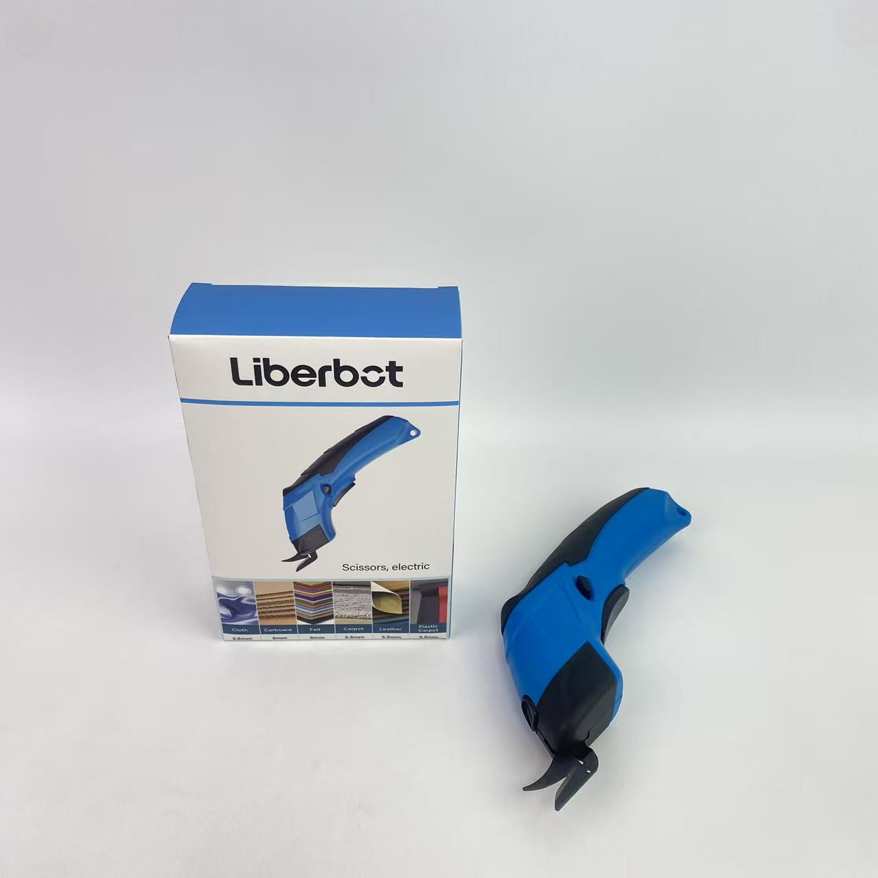Liberbot Scissors, electric,Electric Scissors, Cardboard Cutter, 4V Electric Cardboard Cutter, Cordless Fabric Scissors, Electric Box Cutter with a Replacement Blade, Electric Scissors
