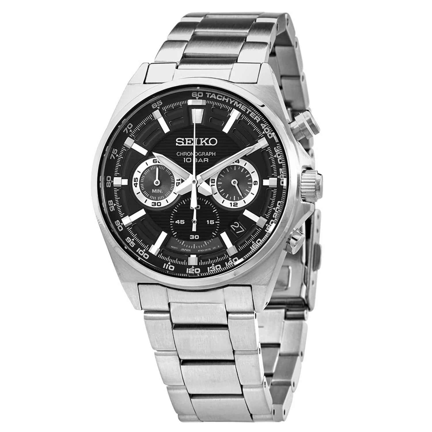 Seiko Neo Sports Chronograph Quartz Black Dial Men s Watch SSB355 Walmart