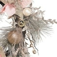 thumbnail image 4 of Kurt S. Adler 20-Inch Champagne and Gold Pink Poinsettias and Ornaments Wreaths, Multi, 4 of 4