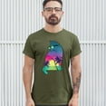 thumbnail image 3 of Tee Hunt Neon Cat in Sunglasses T-Shirt Tropic Kitten Summer Beach Kitty Men's Tee, Military Green, 4X-Large, 3 of 5
