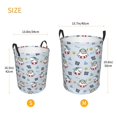 thumbnail image 3 of Balery Swimming Shark Cesta de ropa redonda con asas, impermeable, independiente, para ropa, juguetes, dormitorio y familia-Small, 3 of 6