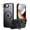 Black, variant on Dteck 3 in 1 Case for iPhone 16e / iPhone 17e,Shockproof Translucent Matte TPU+PC Case with Camera Lens Protector+ Tempered Glass Screen Protector Magnetic Stand Compatible with Mag-Safe Cover,Clear