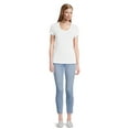 thumbnail image 2 of No Boundaries Scoop Neck Tee with Short Sleeves, 1 or 3-Pack, Women’s, 2 of 5
