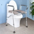 thumbnail image 3 of Raised Toilet  with Handle, Handicap Toilet  Riser Aluminium Alloy Portable  for Washroom, 3 of 7