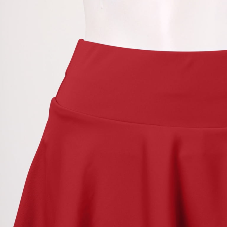 JIKNTTR Women's Basic Versatile Stretchy Flared Skater Skirts