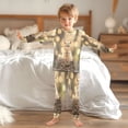 thumbnail image 6 of BZSMCE Unisex Pajama Set Snug-Fit Cotton Sleepwear Squirrel's Spring Smile Printed, 6 of 7