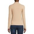 thumbnail image 3 of No Boundaries Women's Juniors Long Sleeve Mock Neck Top, Sizes XS-3XL, 3 of 5