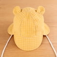 thumbnail image 3 of ROHUUQUE Kids Sun Hats UV Protection Wide Brim Boonie Hat Breathable Mesh Foldable Neck Flap Hat for Outdoor Yellow, 3 of 8