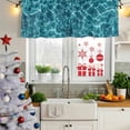 thumbnail image 6 of 2 Pack Valances for Windows, Teal Green Ocean Waves Window Valances for Living Room/Bedroom/Bathroom, Summer Sea Pool Light Filtering Kitchen Curtain Valance Window Treatment 60"W x18" L, 6 of 9