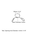 thumbnail image 2 of Fuel Line Hose Clips, 100 Pack 3mm 304 Stainless Steel Single Wire Tubing Spring Clamps (Silver), 2 of 5