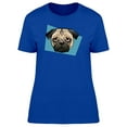 thumbnail image 1 of Pug Head With Modern Art Tee Women's -Image by Shutterstock, 1 of 1
