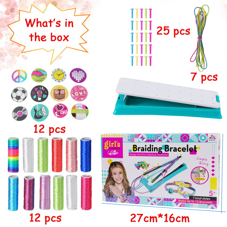 Bracelet Making Kit for Girls, DIY Friendship Arts and Crafts Toys,  Christmas Birthday Gifts for 6-12 Years Old Kids 