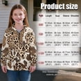 thumbnail image 7 of Uorisanigo Girls Half Zip Sweatshirt Fall Fashion Outfits Clothes Brown Cow Leopard Print Long Sleeve Athletic Tops Drop Shoulder Pullover Jackets Shirts Top for Sports and Daily Wear, 7 of 7