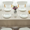 thumbnail image 5 of GLORY SEASON Textured Tablecloth Linen Rustic Burlap Washable Solid Heavy Weight Lace Trim Rectangle Fabric Table Cloth,Table Cover for Kitchen Dinning Tabletop Decoration 55x120 in Beige, 5 of 7