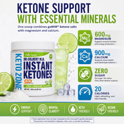 Dr Colbert, MD Instant Ketones Powder | Limeade Flavor | Keto Zone | Divine Health | Recommended in The Keto Zone Diet Book | GoBHB | Exogenous BHB Ketone Salts | 4.59oz | 21 Servings