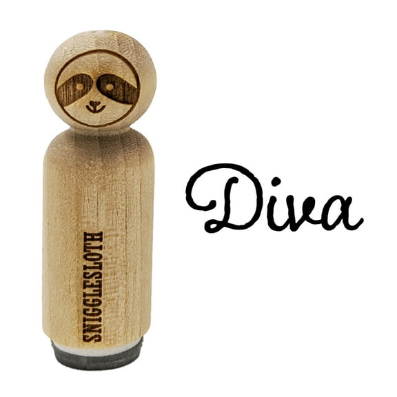 Diva Fun Text Rubber Stamp for Scrapbooking Crafting Stamping - Mini 1/2 Inch