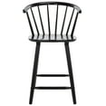 thumbnail image 2 of SAFAVIEH Blanchard Round Mid Back Counter Stool, Black, 2 of 14