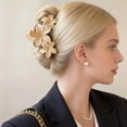 thumbnail image 2 of DUAIU 4-Piece Flower Hair Clips - Large Matte Claw Clips for Women & Girls | Non-Slip Strong Hold for Thick/Thin Hair | Beach & All Season Hair Accessories, 2 of 7