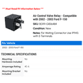 thumbnail image 2 of Air Control Valve Relay - Compatible with 2002 - 2003 Ford F-150, 2 of 2