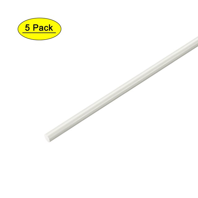 Varilla Redonda de Plástico, Diámetro 5/64" Longitud 20", Varilla Redonda de FRP Fibra de Vidrio Bar de Plástico de Ingeniería 5pcs