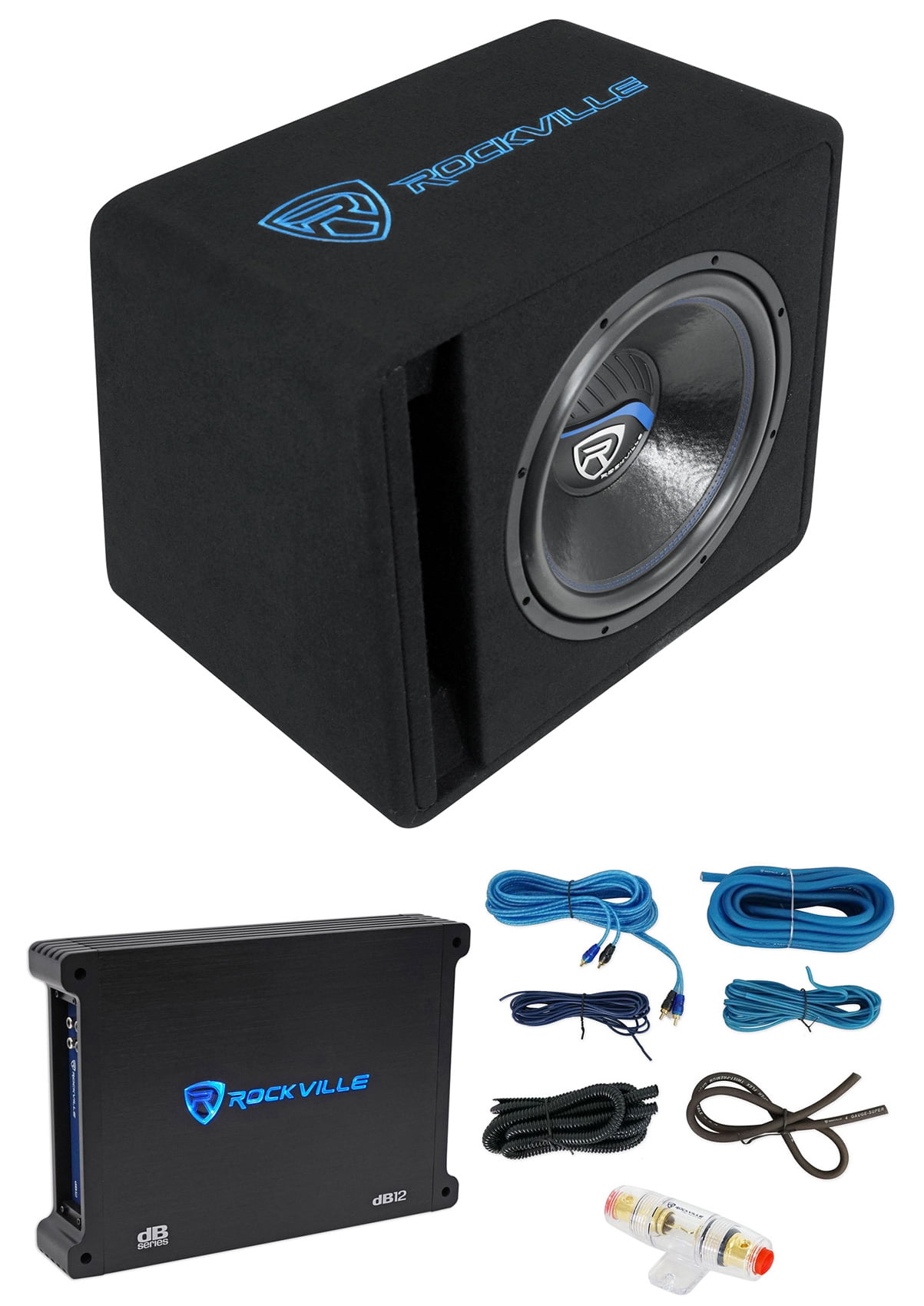 Rockville SK515 Package 15" 2000w Loaded K5 Car Subwoofer Enclosure