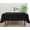 Black, variant on 70" Round Rustic Linen Tablecloth with Ruffled Edge, Decorator Dining and Banquet Cloth, Natural Color