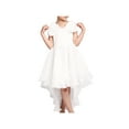 thumbnail image 1 of Robe Fille Princesse Hi-lo Blanche Perle Concours Danse Balle 12 Ans, 1 of 6