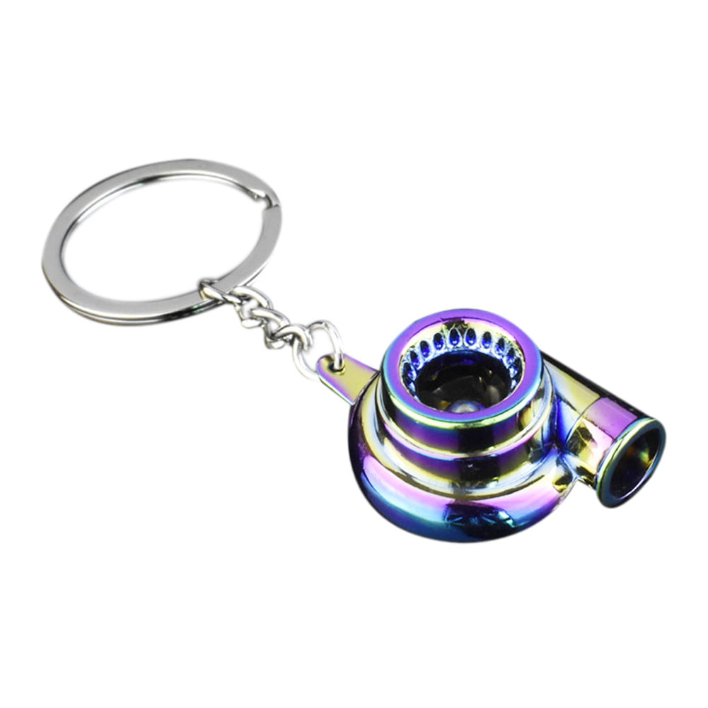 Novelty Spinning Turbo Turbine Turbocharger Keychain Key Chain Ring Keyring Gift